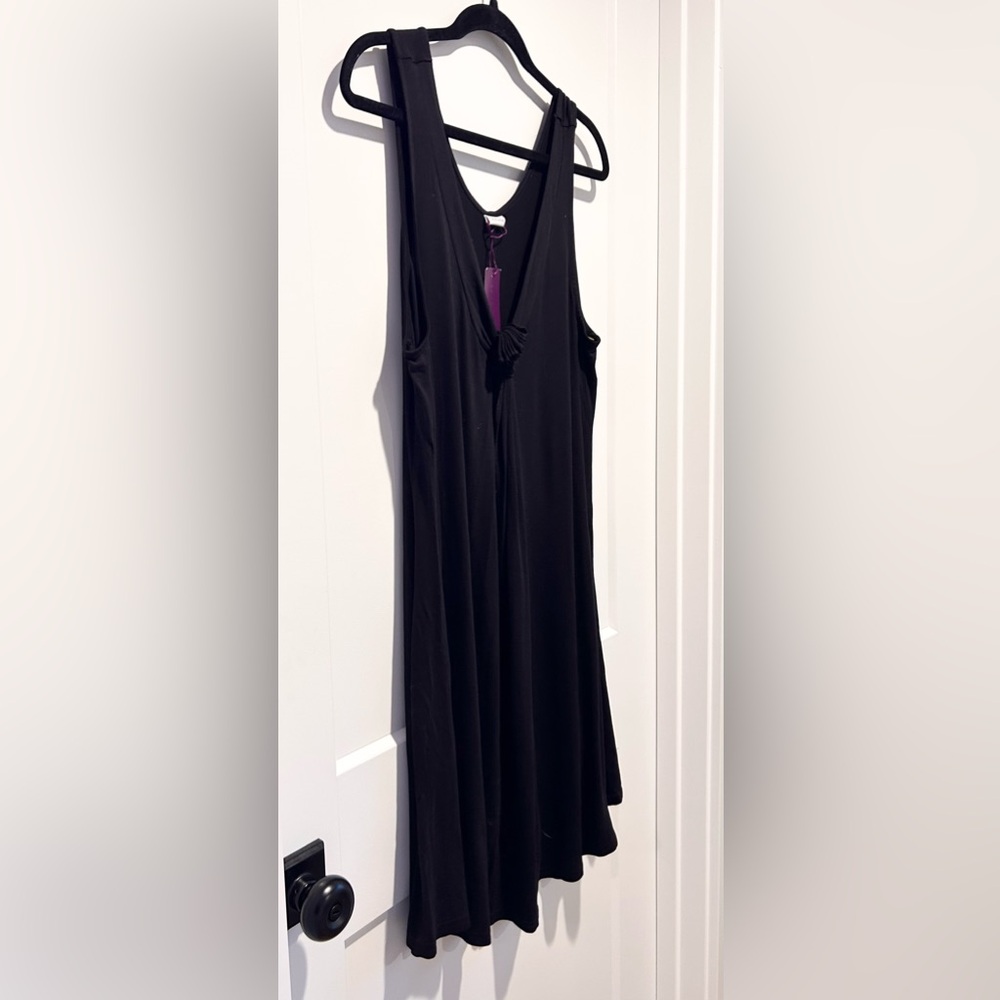 LASCANA Black Knot Front V-Neck Sleeveless Dress Size 12 NWT - Picture 5 of 7